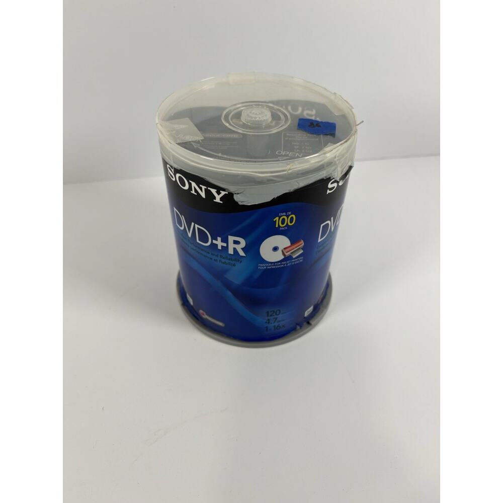 Sony DVD+R 86ct Pack Printable Blank DVDs 4.7GB 1-16x Spindle